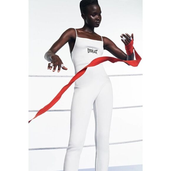 ZARA Everlast Ribbed Jumpsuit New - Picture 1 of 6